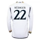 Real Madrid Voetbaltenue Rudiger 22 2023-2024 Thuisshirt - L/S