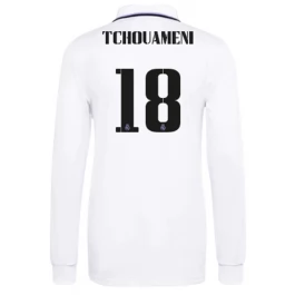Real Madrid Voetbaltenue Tchouameni 18 2022-2023 Thuisshirt - L/S
