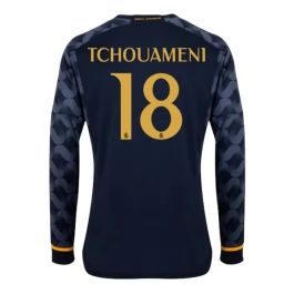 Real Madrid Voetbaltenue Tchouameni 18 2023-2024 Uitshirt - L/S