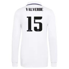 Real Madrid Voetbaltenue Valverde 15 2022-2023 Thuisshirt - L/S