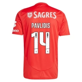SL Benfica Pavlidis 14 Thuisshirt 2024-2025 Voetbaltenue