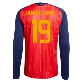 Spanje Lamine Yamal 19 Thuisshirt WK 2026 Lange Mouwen