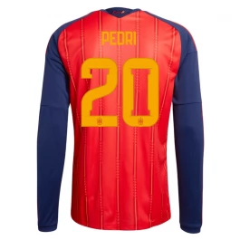 Spanje Pedri 20 Thuisshirt WK 2026 Lange Mouwen