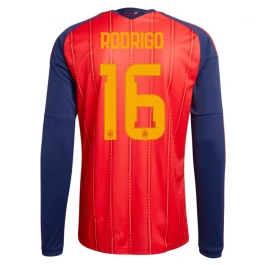 Spanje Rodrigo 16 Thuisshirt WK 2026 Lange Mouwen