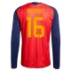 Spanje Rodrigo 16 Thuisshirt WK 2026 Lange Mouwen