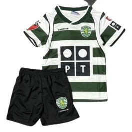 Sporting Lissabon Thuisshirt Kids Retro 2001-2003 Voetbaltenue
