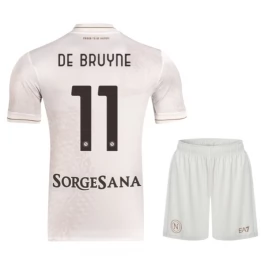 SSC Napoli De Bruyne 11 Uitshirt Kids 2025-2026 Voetbaltenue