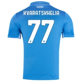 SSC Napoli Kvaratskhelia 77 Thuisshirt 2024-2025 Voetbaltenue