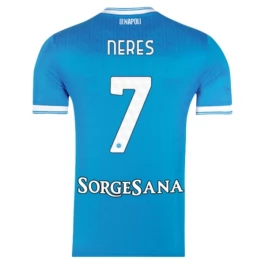 SSC Napoli Neres 7 Thuisshirt 2025-2026 Voetbaltenue