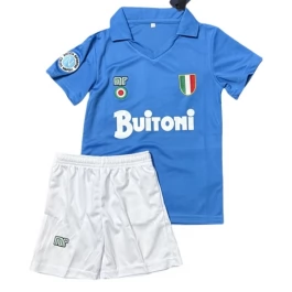 SSC Napoli Thuisshirt Kids Retro 1987-1988 Voetbaltenue