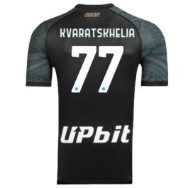 SSC Napoli Voetbaltenue Kvaratskhelia 77 2023-2024 Third Shirt