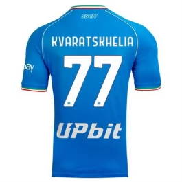 SSC Napoli Voetbaltenue Kvaratskhelia 77 2023-2024 Thuisshirt
