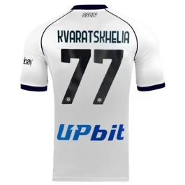 SSC Napoli Voetbaltenue Kvaratskhelia 77 2023-2024 Uitshirt