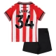 Sunderland AFC Xhaka 34 Thuisshirt Kids 2025-2026 Voetbaltenue