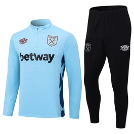 West Ham United Trainingspakken 2023-24 - 1-4 Zip Blauw