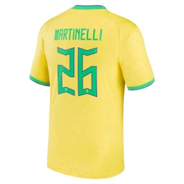 WK 2022 Brazilië Voetbaltenue Martinelli 26 Thuisshirt