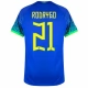 WK 2022 Brazilië Voetbaltenue Rodrigo 21 Uitshirt