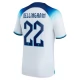 WK 2022 Engeland Voetbaltenue Bellingham 22 Thuisshirt