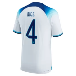 WK 2022 Engeland Voetbaltenue Rice 4 Thuisshirt