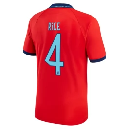 WK 2022 Engeland Voetbaltenue Rice 4 Uitshirt