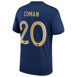 WK 2022 Frankrijk Voetbaltenue Coman 20 Thuisshirt