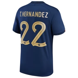 WK 2022 Frankrijk Voetbaltenue T.Hernandez 22 Thuisshirt