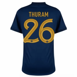 WK 2022 Frankrijk Voetbaltenue Thuram 26 Thuisshirt
