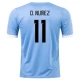 WK 2022 Uruguay Voetbaltenue D.Nunez 11 Thuisshirt