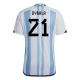WK voetbal 2022 Argentinië Dybala 21 Thuisshirt