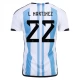 WK voetbal 2022 Argentinië L. Martinez 22 Thuisshirt