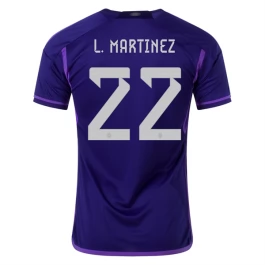 WK voetbal 2022 Argentinië L. Martinez 22 Uitshirt