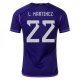 WK voetbal 2022 Argentinië L. Martinez 22 Uitshirt