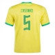 WK voetbal 2022 Brazilië Casemiro 5 Thuisshirt