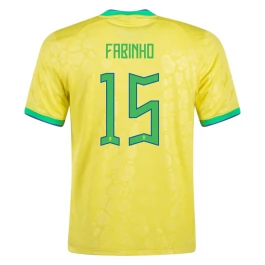 WK voetbal 2022 Brazilië Fabinho 15 Thuisshirt