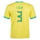 WK voetbal 2022 Brazilië T. Silva 3 Thuisshirt