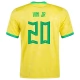 WK voetbal 2022 Brazilië Vini Jr 20 Thuisshirt