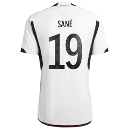 WK voetbal 2022 Duitsland Sané 19 Thuisshirt