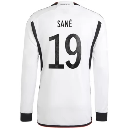 WK voetbal 2022 Duitsland Sané 19 Thuisshirt - L/S