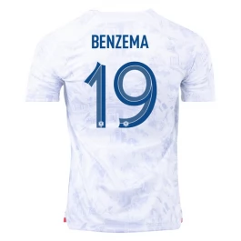 WK voetbal 2022 Frankrijk Benzema 19 Uitshirt