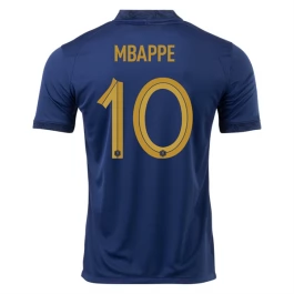 WK voetbal 2022 Frankrijk Mbappé 10 Thuisshirt