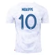 WK voetbal 2022 Frankrijk Mbappé 10 Uitshirt