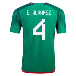 WK voetbal 2022 Mexico E. Alvarez 4 Thuisshirt