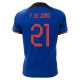 WK voetbal 2022 Nederland F. De Jong 21 Uitshirt