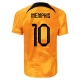 WK voetbal 2022 Nederland Memphis 10 Thuisshirt