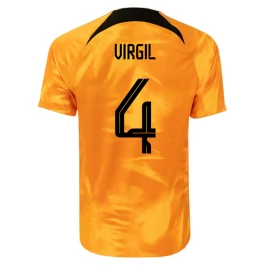 WK voetbal 2022 Nederland Virgil 4 Thuisshirt
