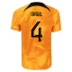 WK voetbal 2022 Nederland Virgil 4 Thuisshirt