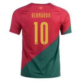 WK voetbal 2022 Portugal Bernardo 10 Thuisshirt
