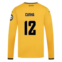 Wolverhampton Wanderers Cunha 12 Thuisshirt 2024-2025 L/S Voetbaltenue